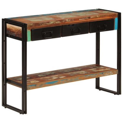 Konsolbord 110x30x76 Cm Massivt Træ - Billede 10