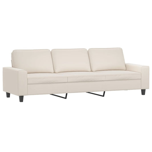 3-personers Sofa 210 Cm Mikrofiberstof Beige - Billede 2