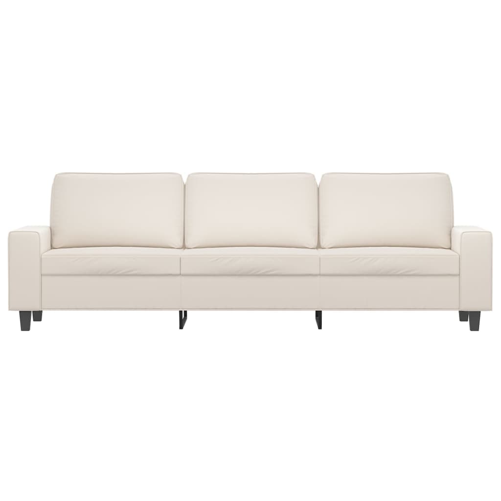 3-personers Sofa 210 Cm Mikrofiberstof Beige - Billede 3