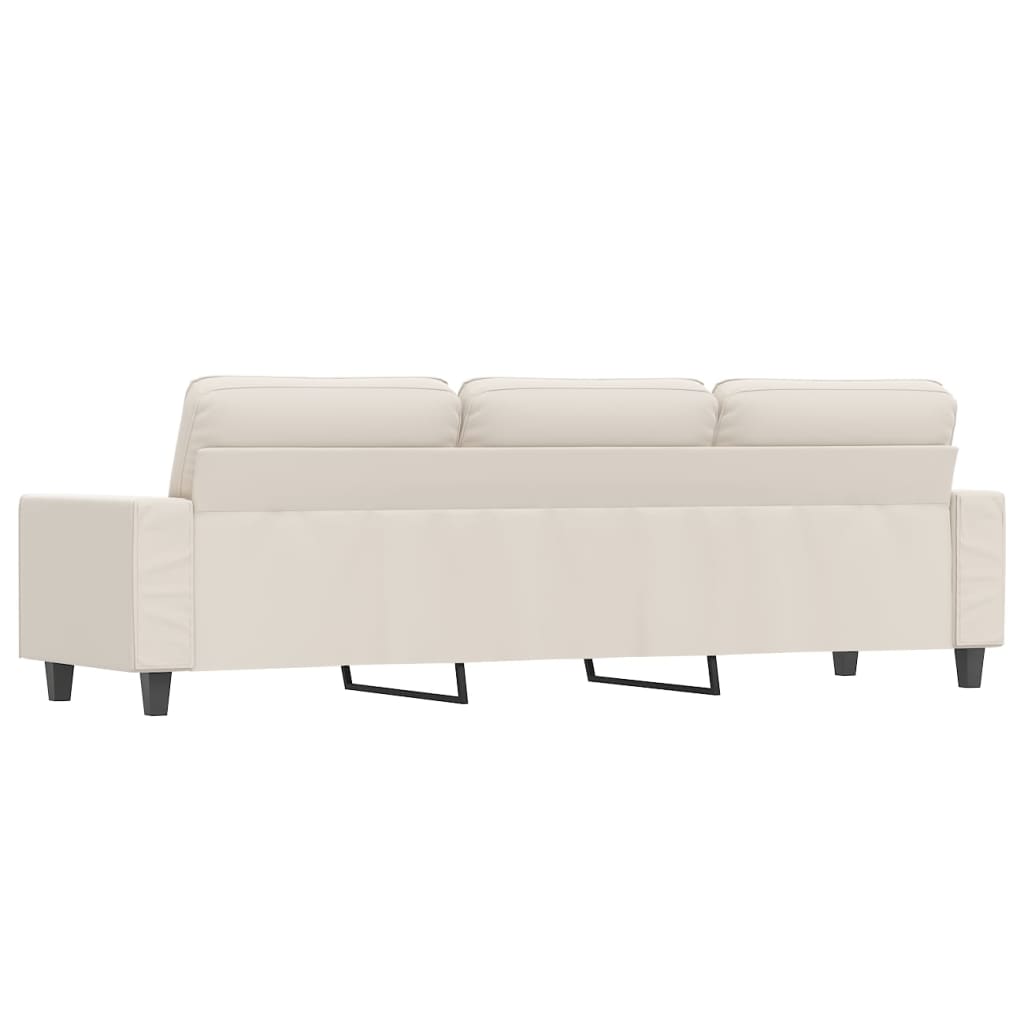 3-personers Sofa 210 Cm Mikrofiberstof Beige - Billede 5