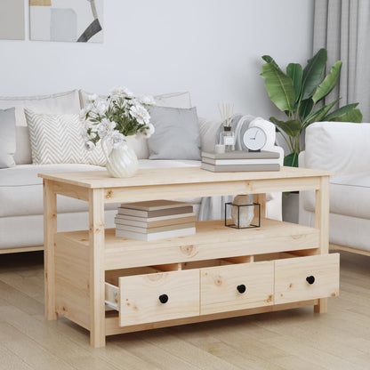 Sofabord 102x49x55 Cm Massivt Fyrretræ - Billede 3