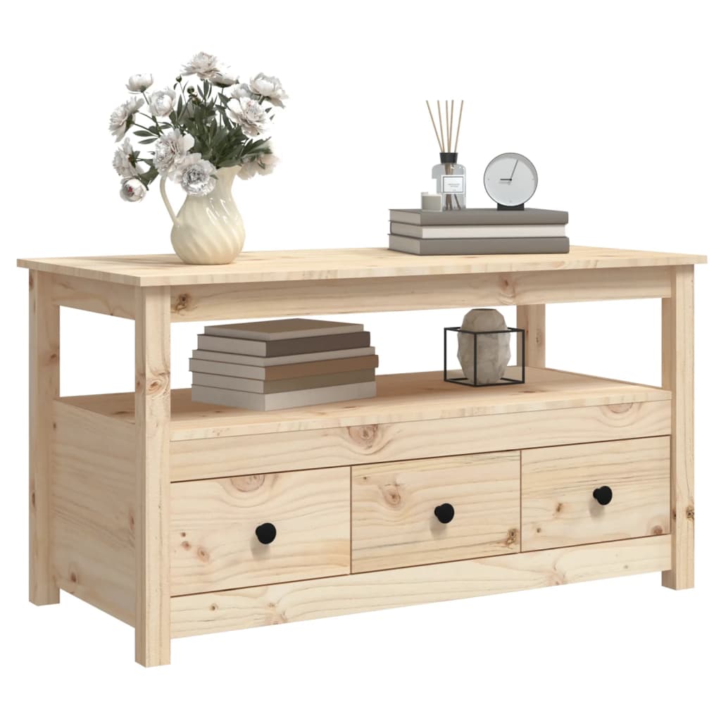 Sofabord 102x49x55 Cm Massivt Fyrretræ - Billede 4