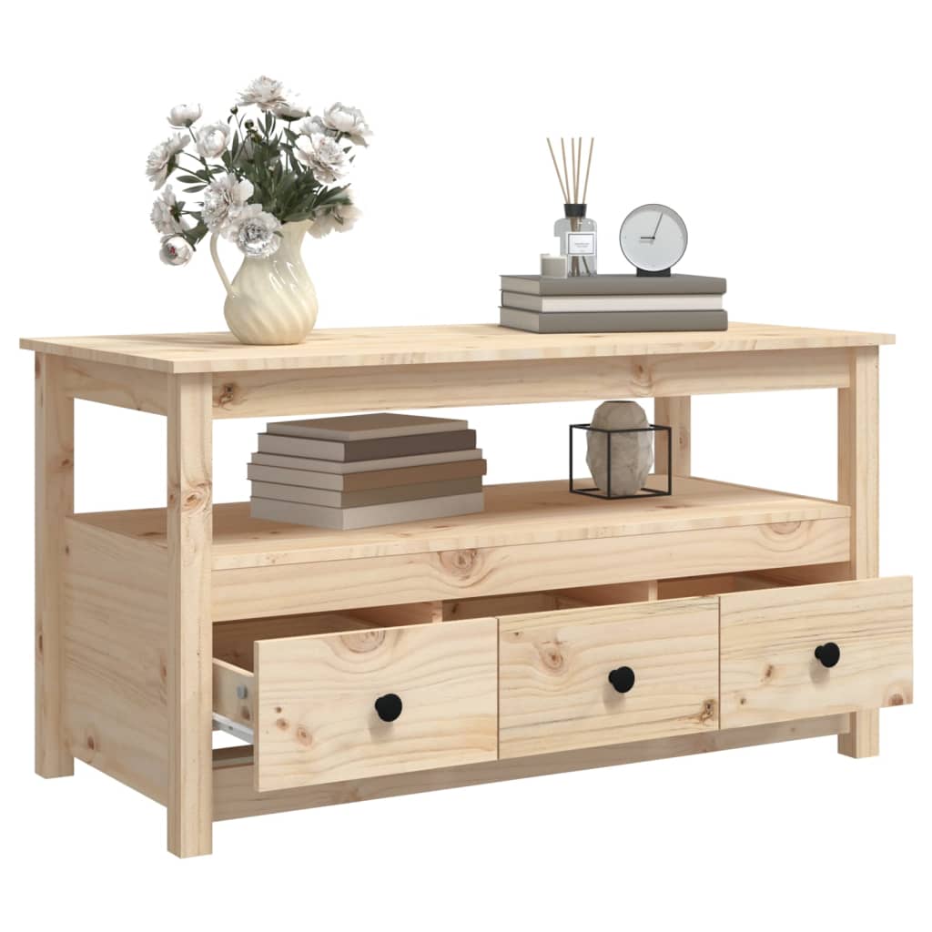 Sofabord 102x49x55 Cm Massivt Fyrretræ - Billede 5