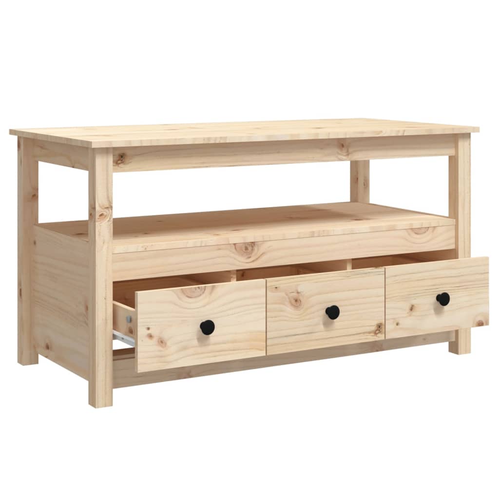 Sofabord 102x49x55 Cm Massivt Fyrretræ - Billede 7
