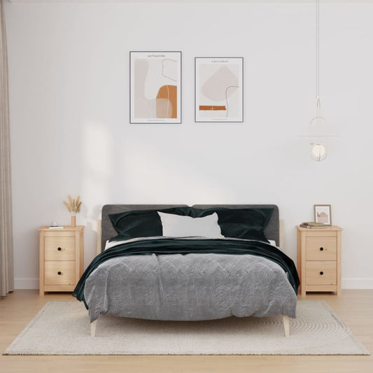 Sengeborde 2 Stk. 40X35X61,5 Cm Massivt Fyrretræ