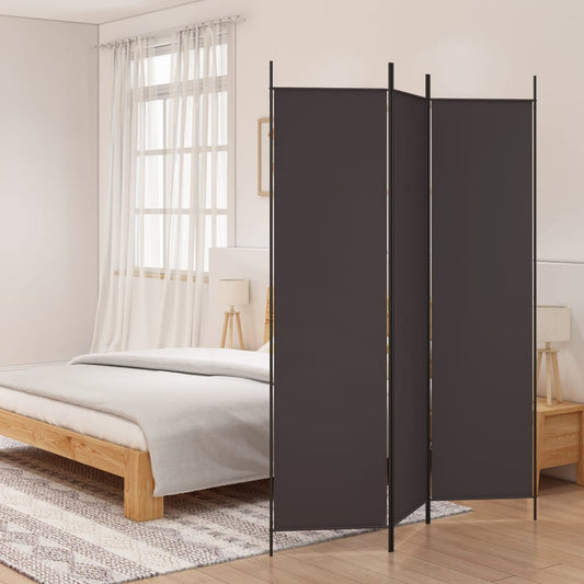 3-Panels Rumdeler Stof Brun