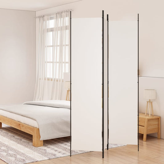 3-Panels Rumdeler Stof Hvid