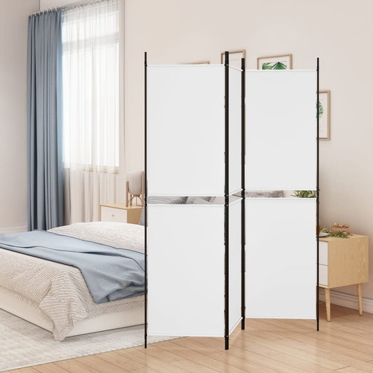 3-Panels Rumdeler Stof Hvid