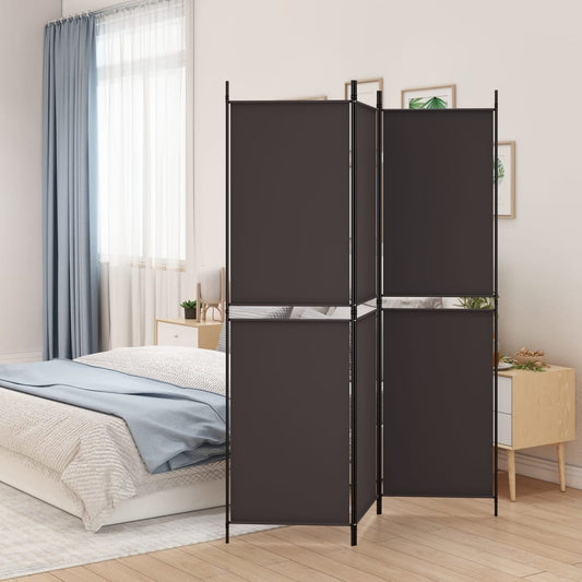 3-Panels Rumdeler Stof Brun