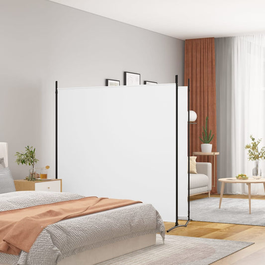 2-Panels Rumdeler Stof Hvid
