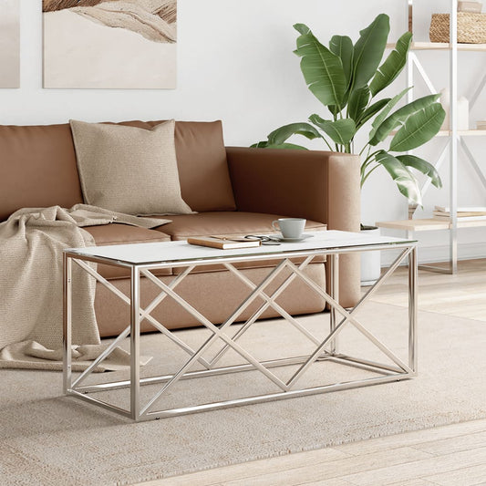 Sofabord 110X45X45 Cm Rustfrit Stål Og
