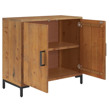 Skænk 75x35x70 Cm Massivt Fyrretræ - Billede 4