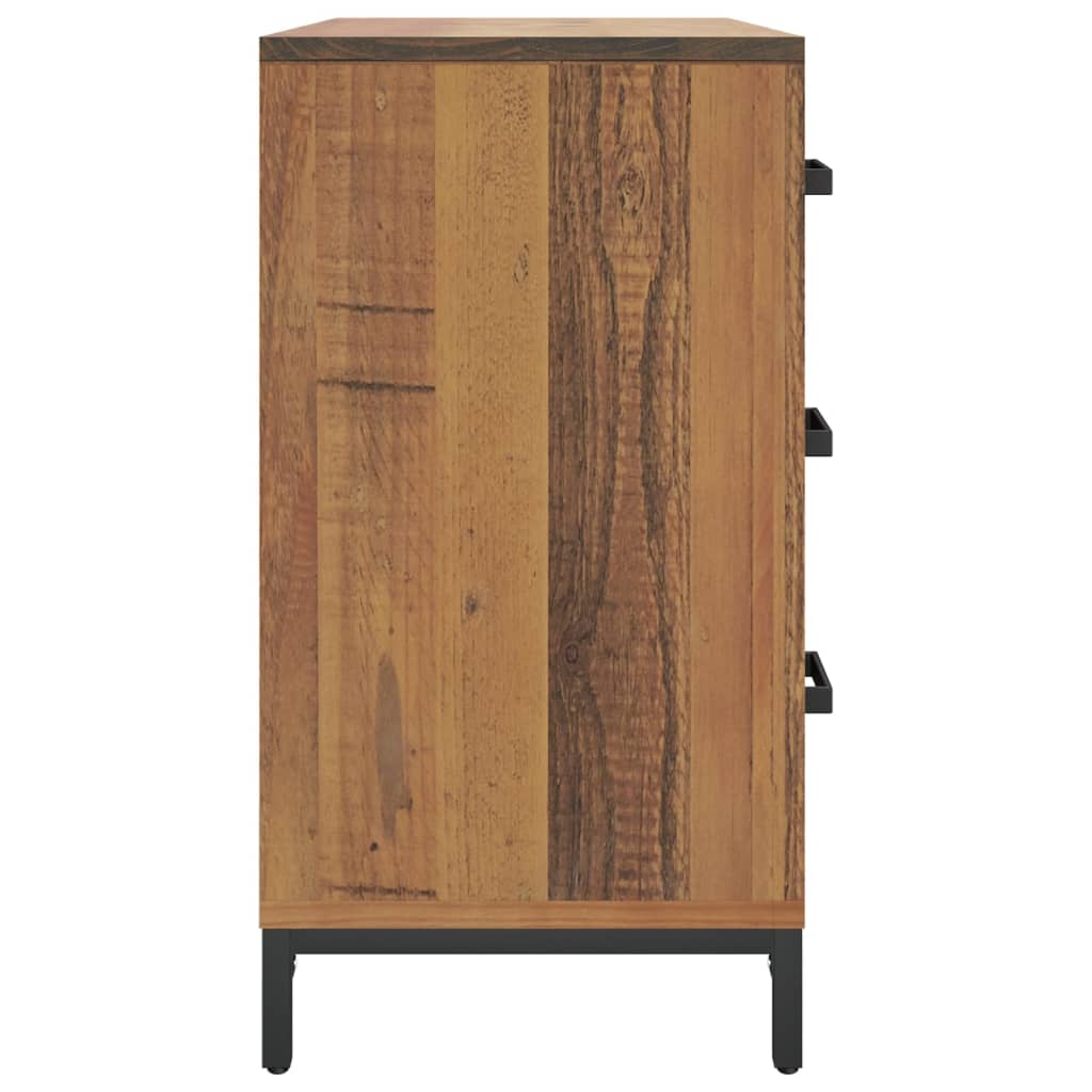 Kommode 75X35X70 Cm Massivt Fyrretræ
