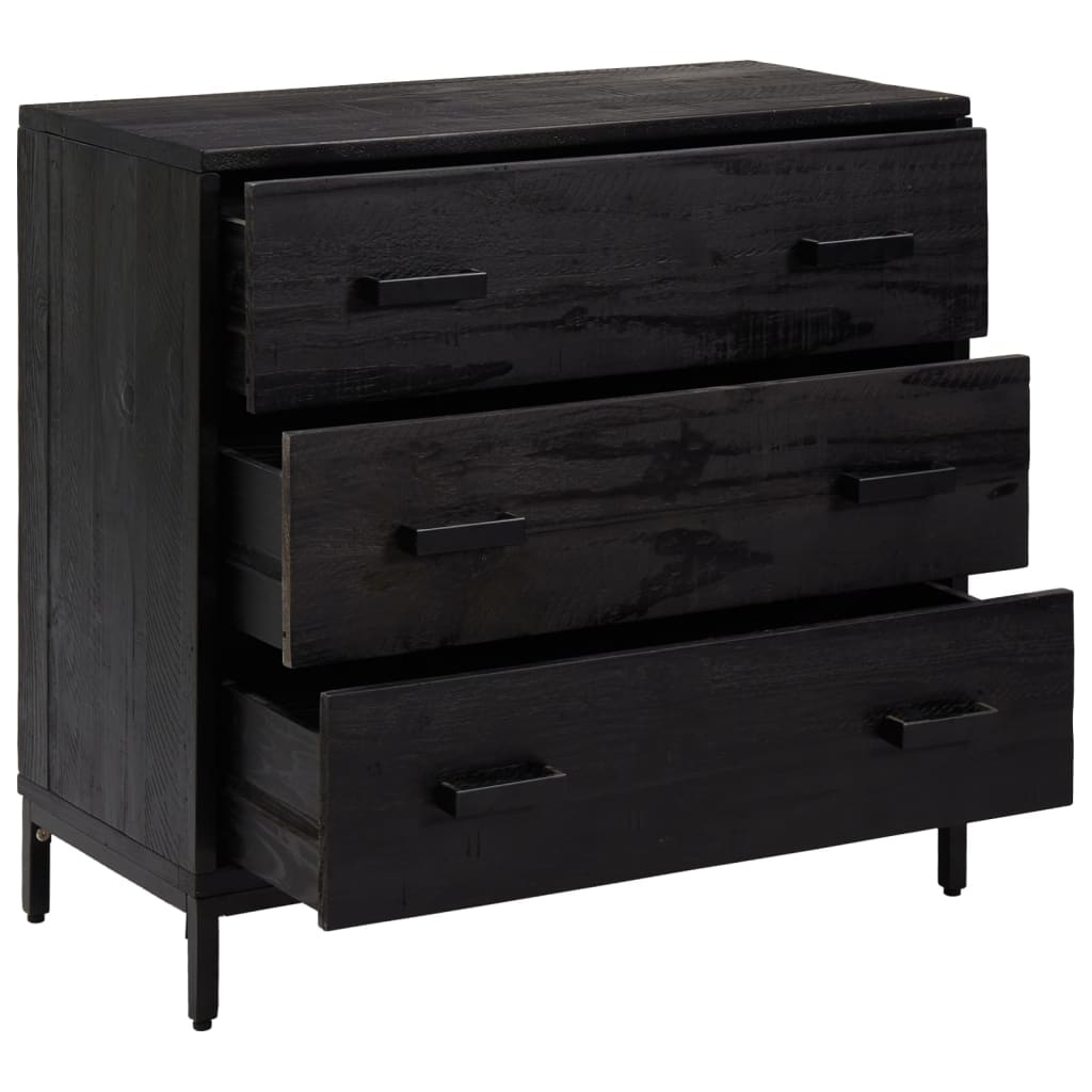 Kommode 75X35X70 Cm Massivt Fyrretræ