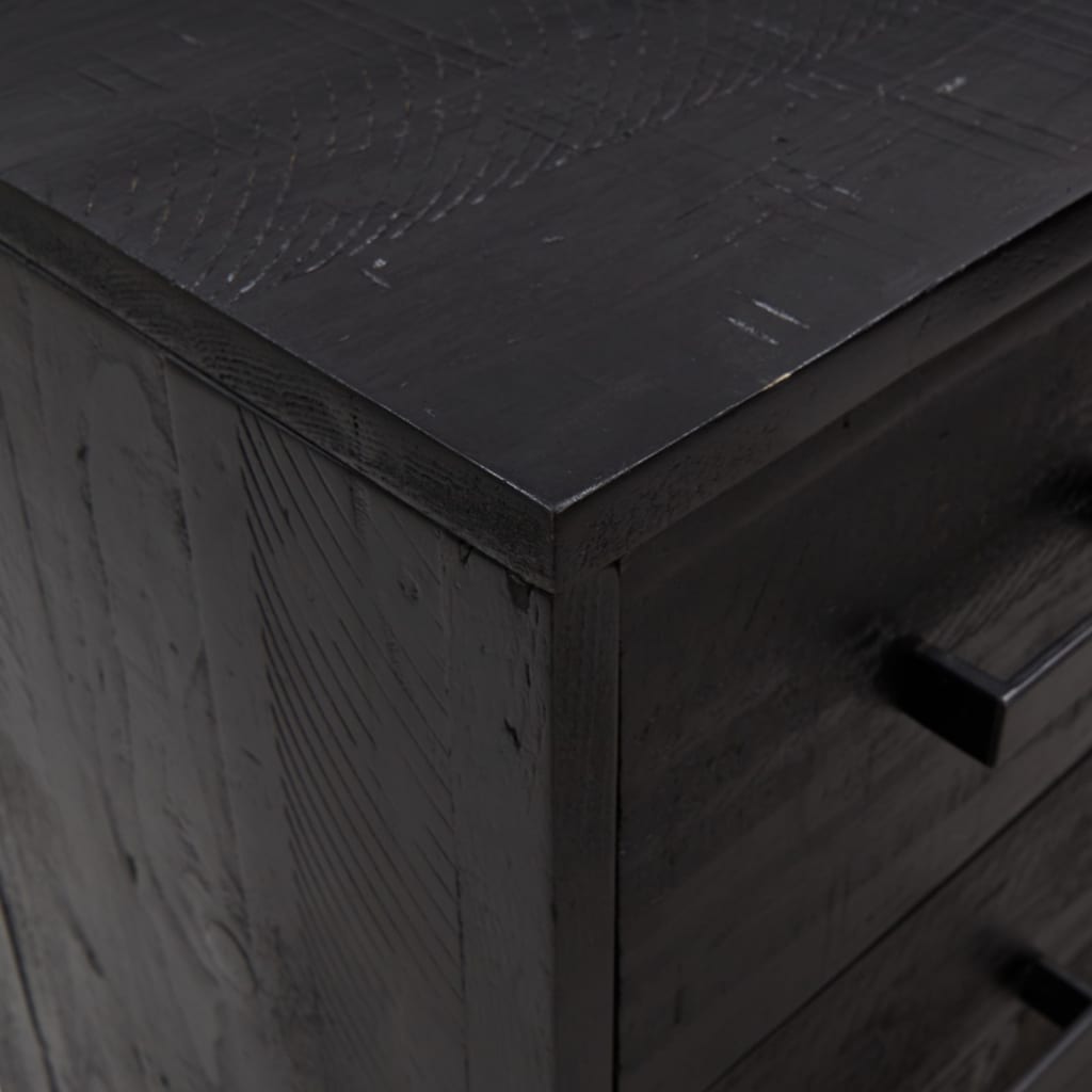 Kommode 75X35X70 Cm Massivt Fyrretræ