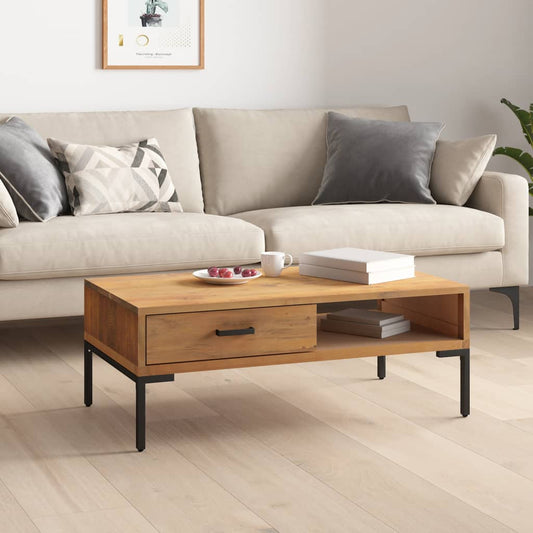 Sofabord 90X50X35 Cm Massivt Fyrretræ