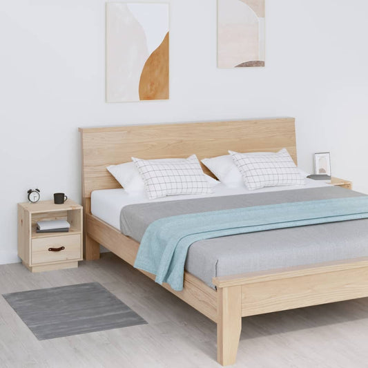 Sengeborde 2 Stk. 40X34X45 Cm Massivt Fyrretræ