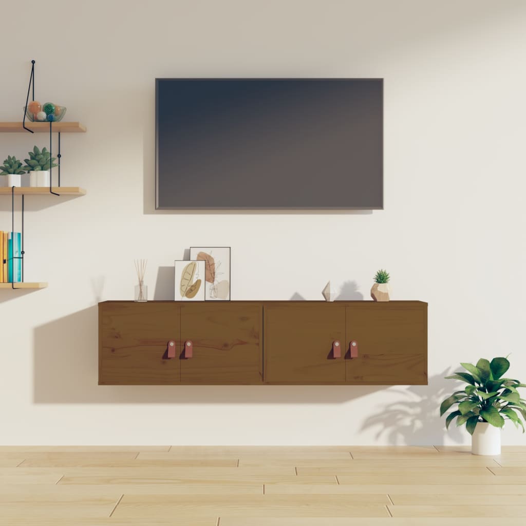 Vægskabe 60x30x30 Cm Massivt Fyrretræ - Variant 818372