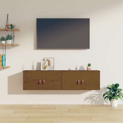 Vægskabe 60x30x30 Cm Massivt Fyrretræ - Variant 818372