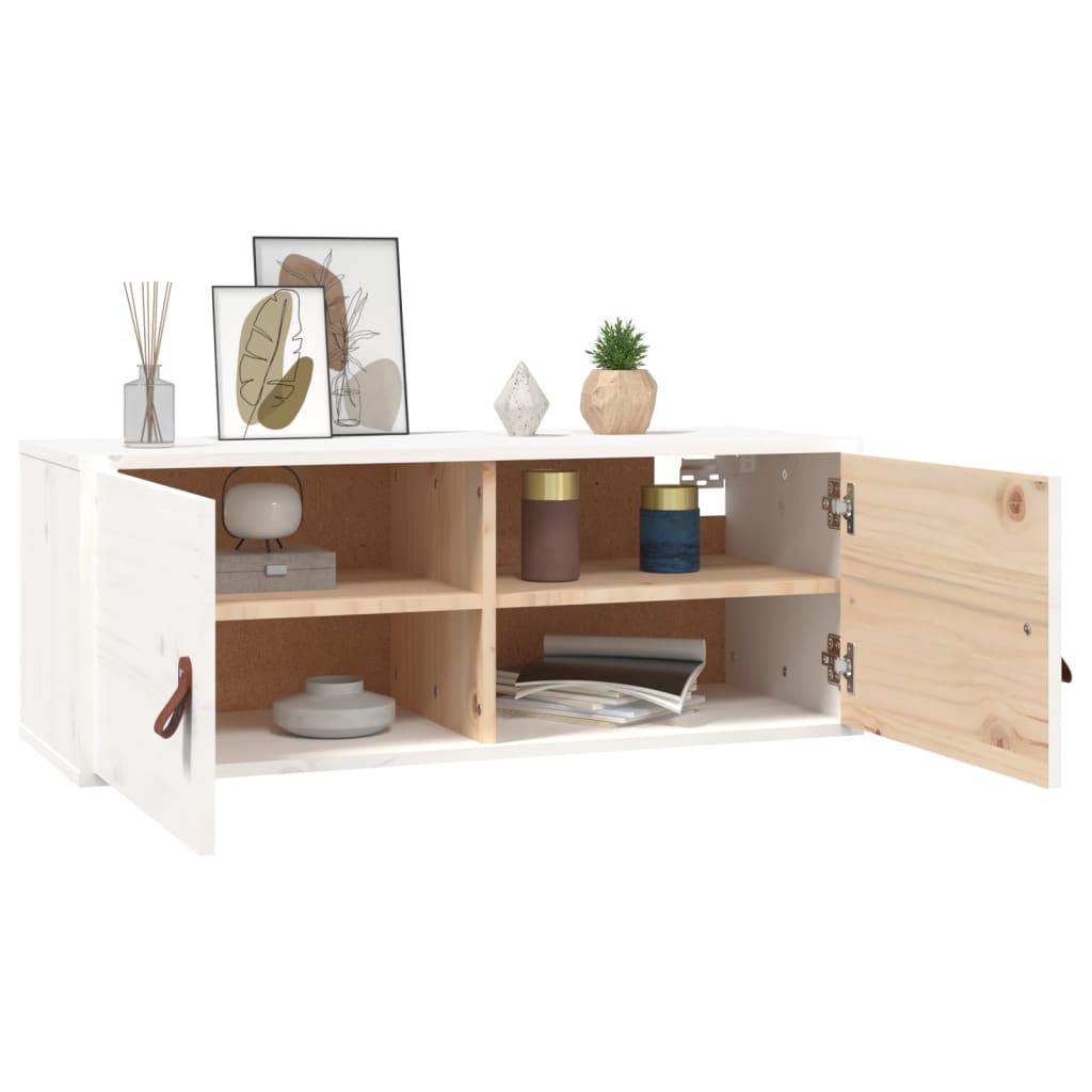 Vægskabe 2 Stk. 80X30X30 Cm Massivt Fyrretræ