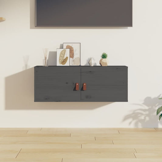 Vægskab 80X30X30 Cm Massivt Fyrretræ