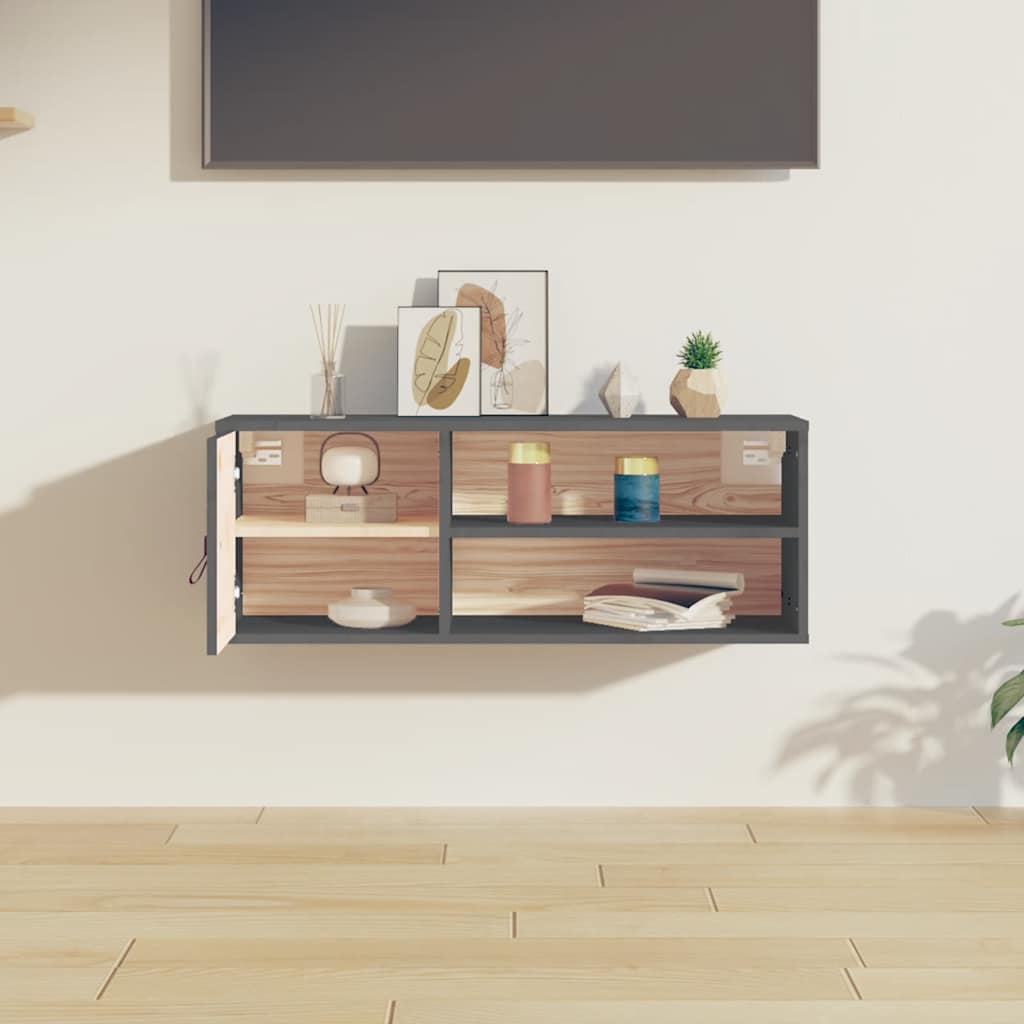 Vægskab 80x30x30 Cm Massivt Fyrretræ - Billede 3