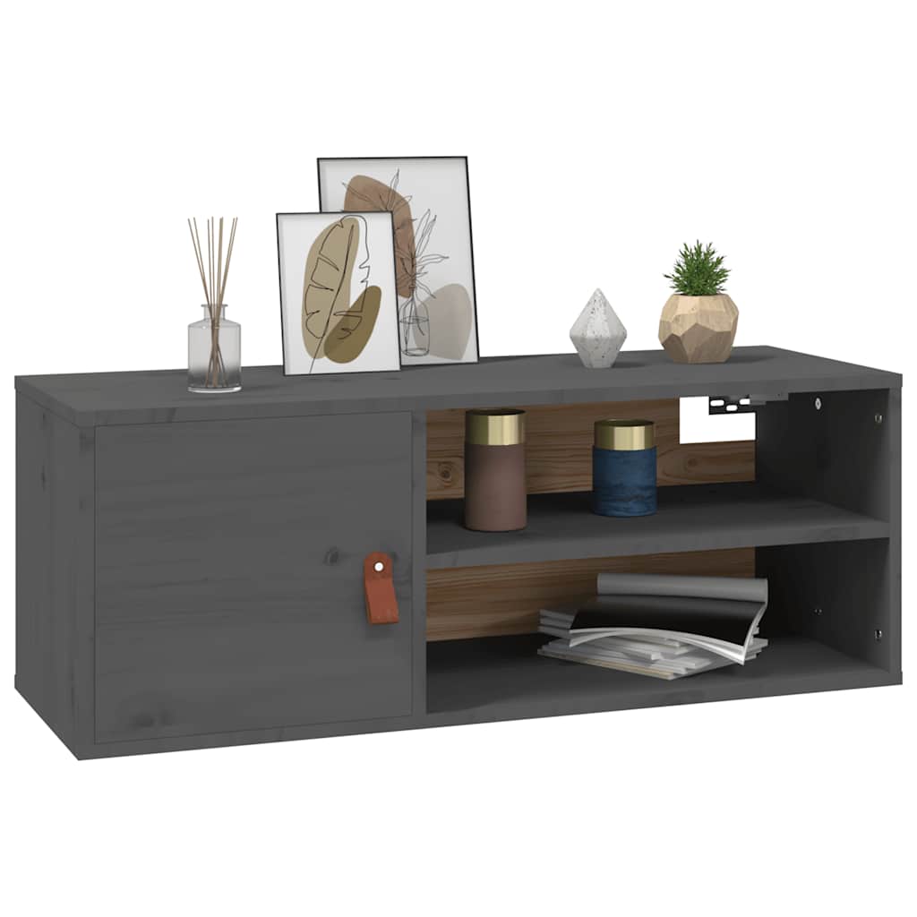 Vægskab 80x30x30 Cm Massivt Fyrretræ - Billede 4