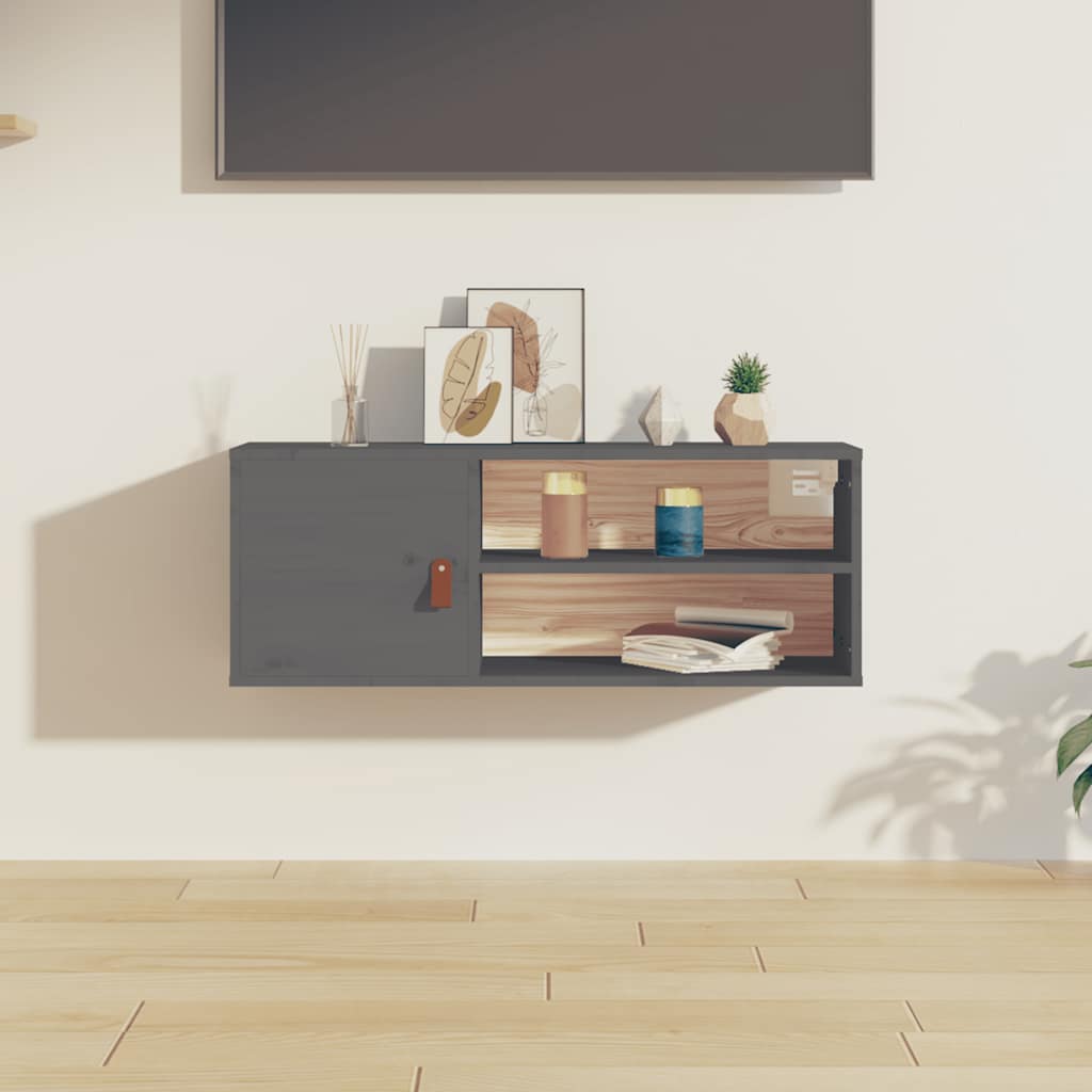 Vægskab 80x30x30 Cm Massivt Fyrretræ - Hovedbillede