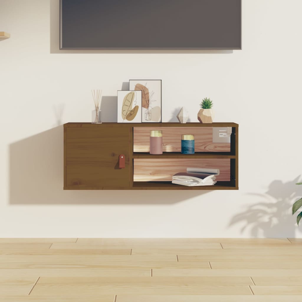 Vægskab 80x30x30 Cm Massivt Fyrretræ - Variant 818391