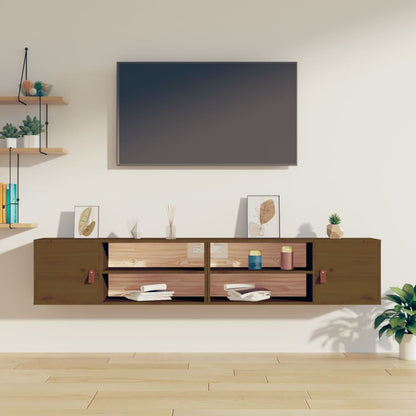 Vægskab 80x30x30 Cm Massivt Fyrretræ - Variant 818392