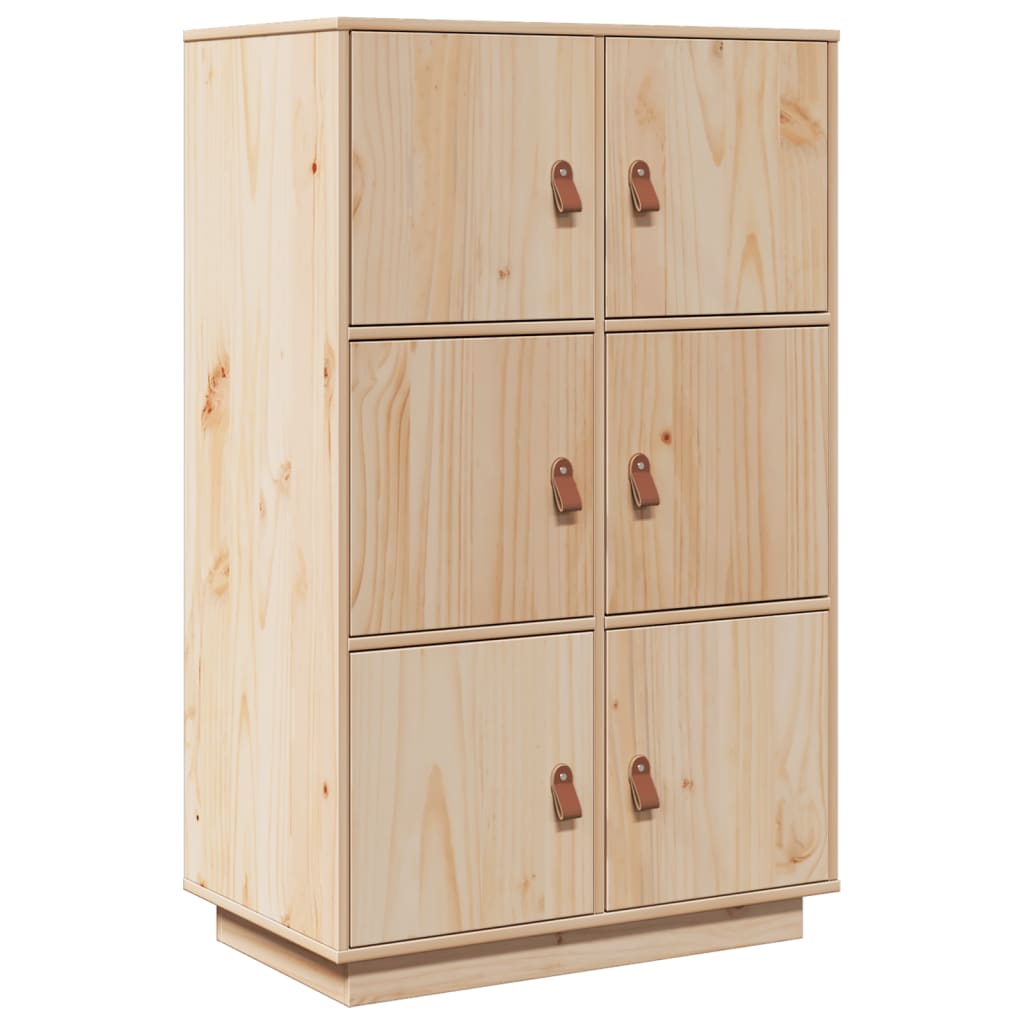 Højskab 67X40X108,5 Cm Massivt Fyrretræ