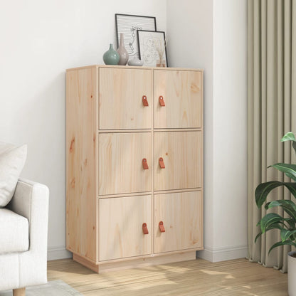 Højskab 67X40X108,5 Cm Massivt Fyrretræ