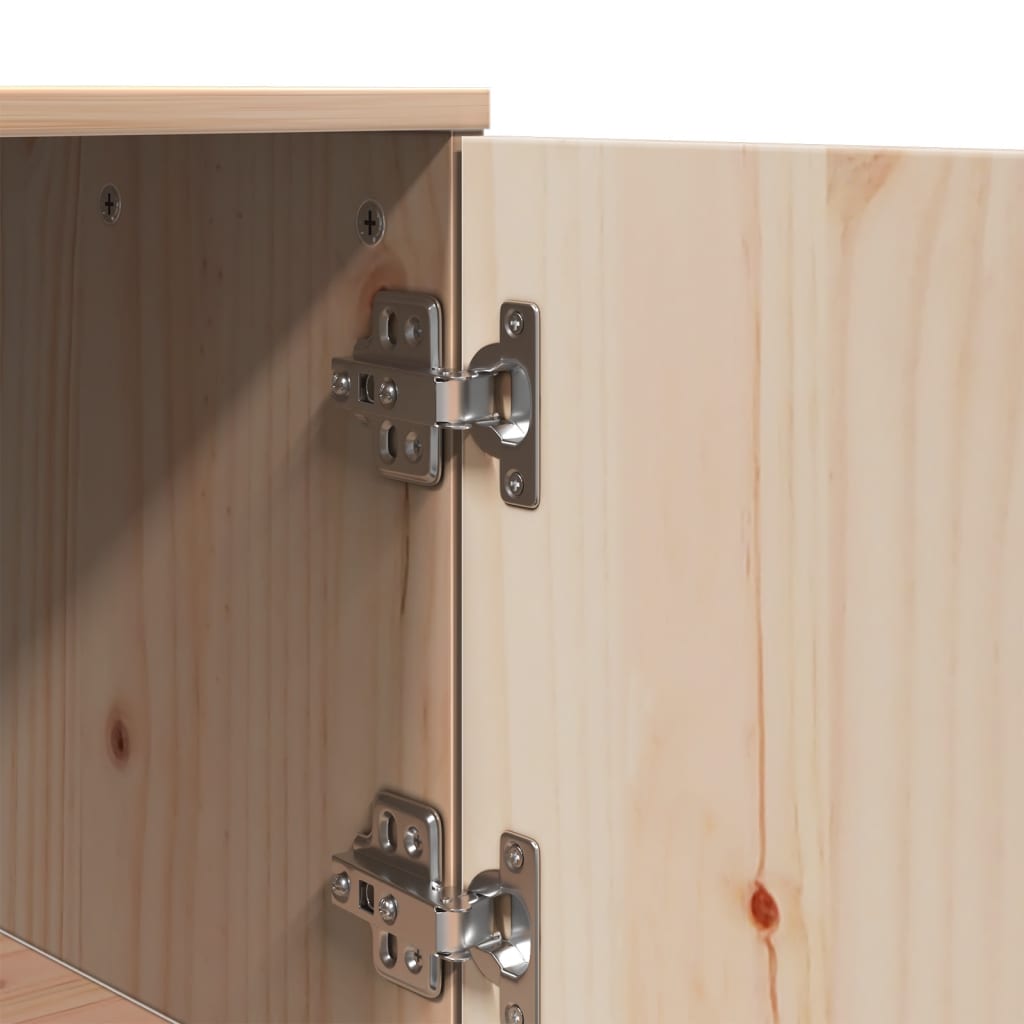 Højskab 67X40X108,5 Cm Massivt Fyrretræ