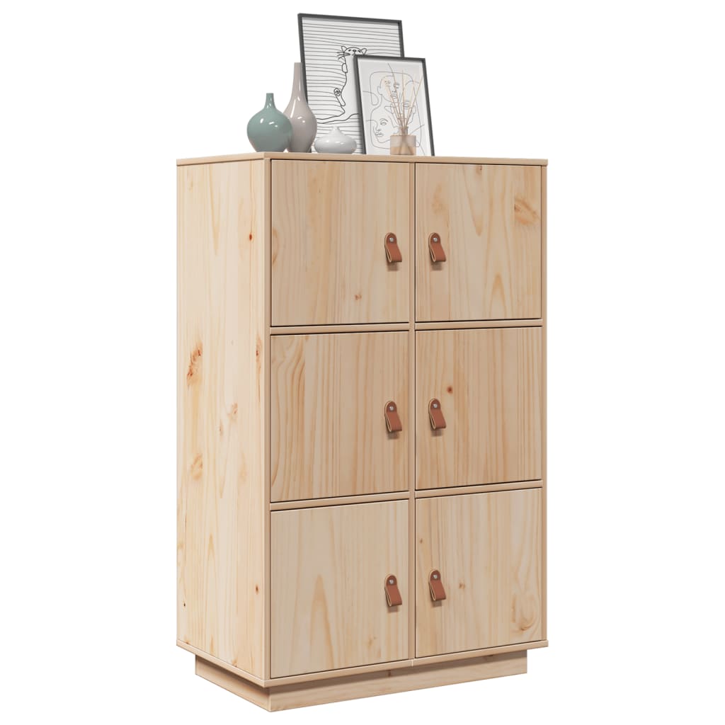 Højskab 67X40X108,5 Cm Massivt Fyrretræ