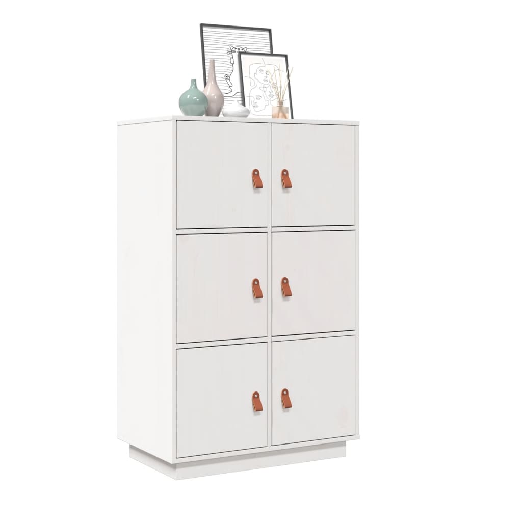 Højskab 67X40X108,5 Cm Massivt Fyrretræ