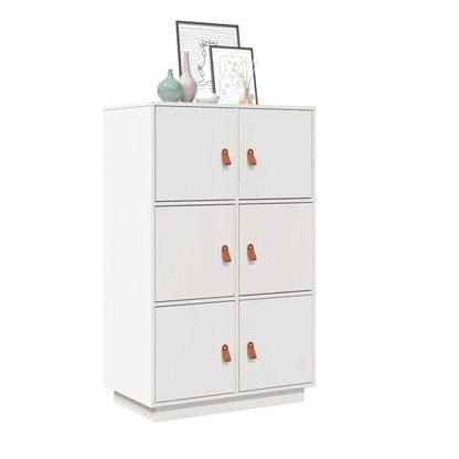 Højskab 67X40X108,5 Cm Massivt Fyrretræ