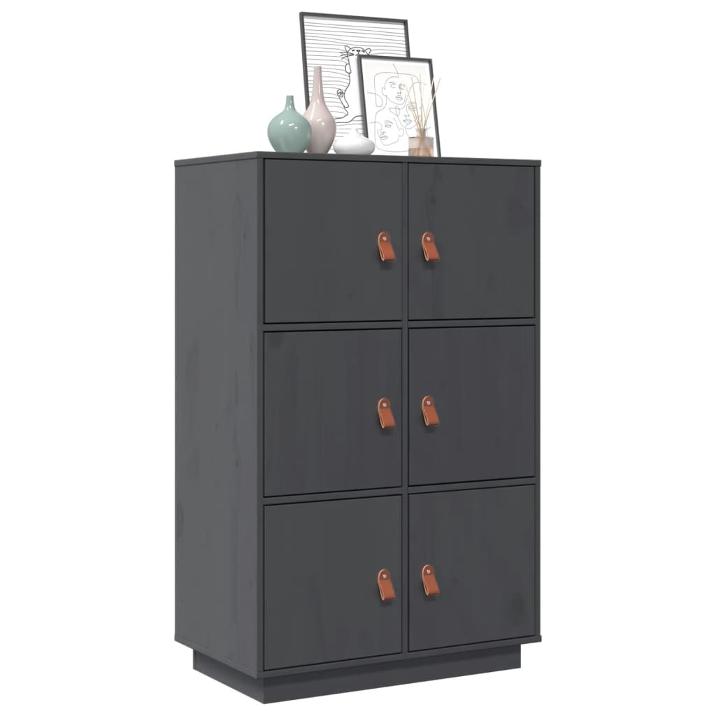 Højskab 67X40X108,5 Cm Massivt Fyrretræ