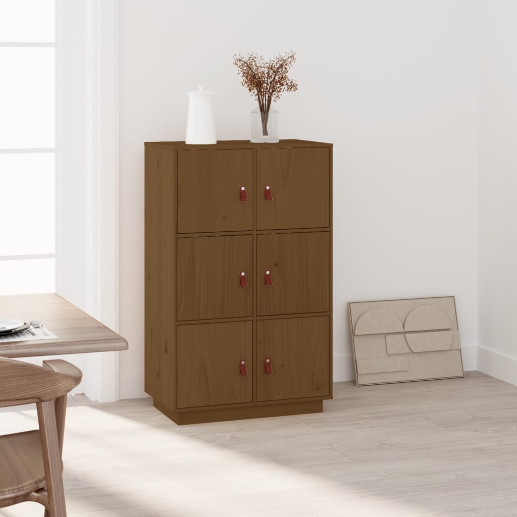 Højskab 67X40X108,5 Cm Massivt Fyrretræ