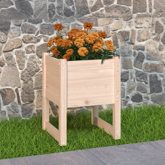Plantekasse 40X40X52,5 Cm Massivt Fyrretræ Naturfarvet