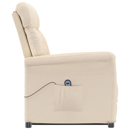 Eldrevet Lænestol Mikrofiberstof Beige - Billede 5