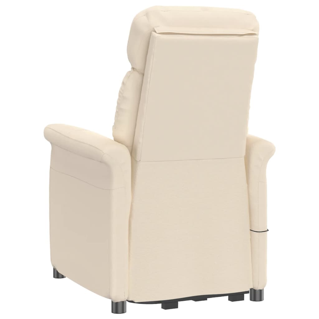 Eldrevet Lænestol Mikrofiberstof Beige - Billede 6