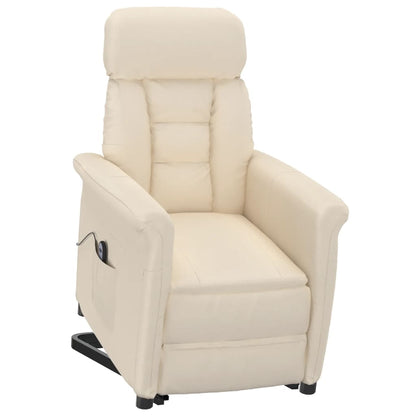 Eldrevet Lænestol Mikrofiberstof Beige - Billede 7
