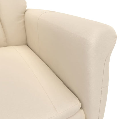 Eldrevet Lænestol Mikrofiberstof Beige - Billede 9