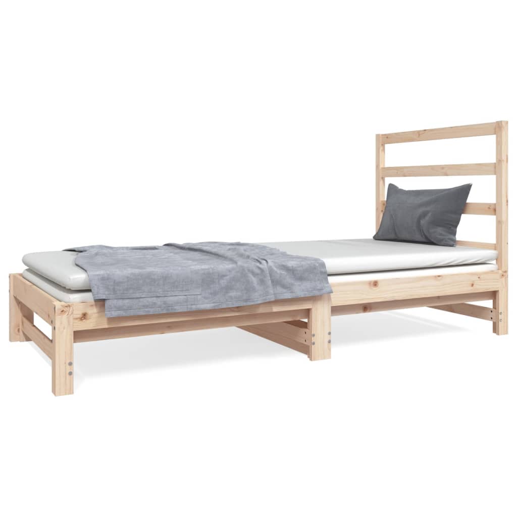 Daybed Med Udtræk 2x(90x190) Massivt Fyrretræ - Billede 2