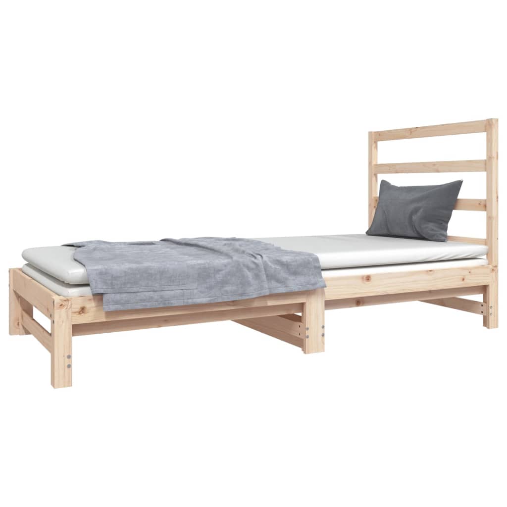 Daybed Med Udtræk 2x(90x190) Massivt Fyrretræ - Billede 3