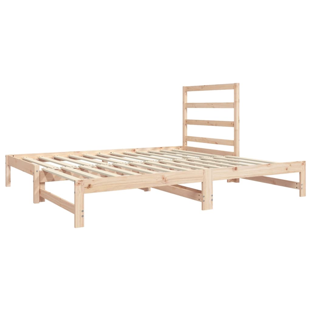 Daybed Med Udtræk 2x(90x190) Massivt Fyrretræ - Billede 5