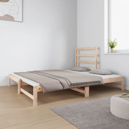 Daybed Med Udtræk 2x(90x190) Massivt Fyrretræ - Billede 8