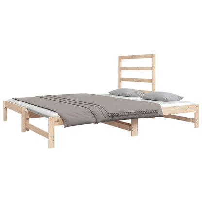 Daybed Med Udtræk 2x(90x190) Massivt Fyrretræ - Billede 9