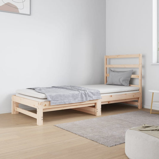 Daybed Med Udtræk 2X(90X190) Cm Massivt Fyrretræ