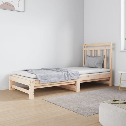 Daybed Med Udtræk 2X(90X190) Cm Massivt Fyrretræ